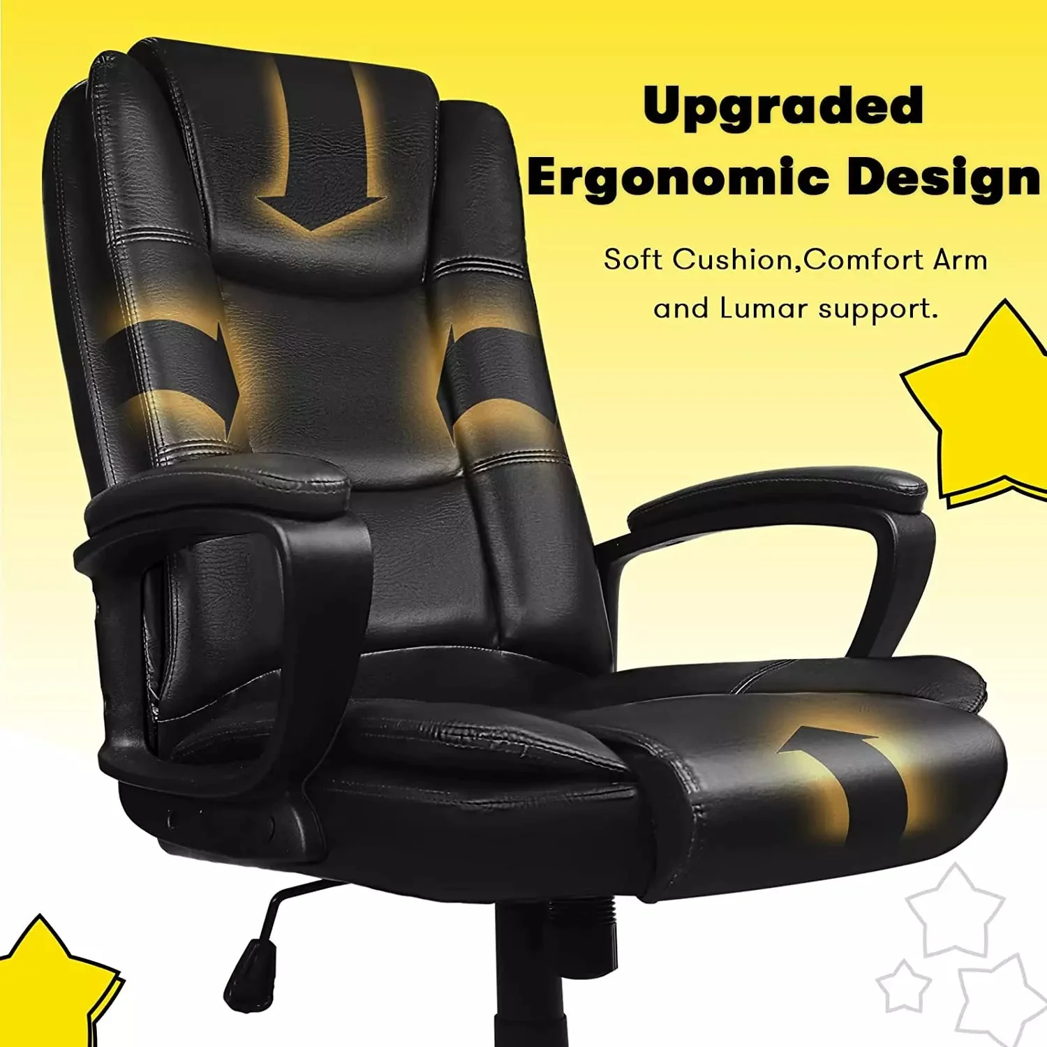 OFIKA High Back Heavy Duty Executive Leather Office Chair, 400LBS 8Hours, OFC01 - Image 3