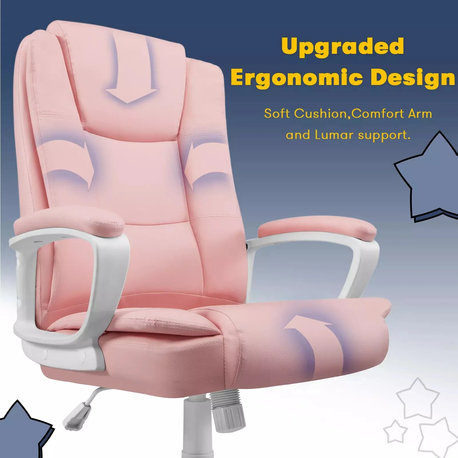 OFIKA High Back Heavy Duty Executive Leather Office Chair, 400LBS 8Hours, OFC01 - Image 36