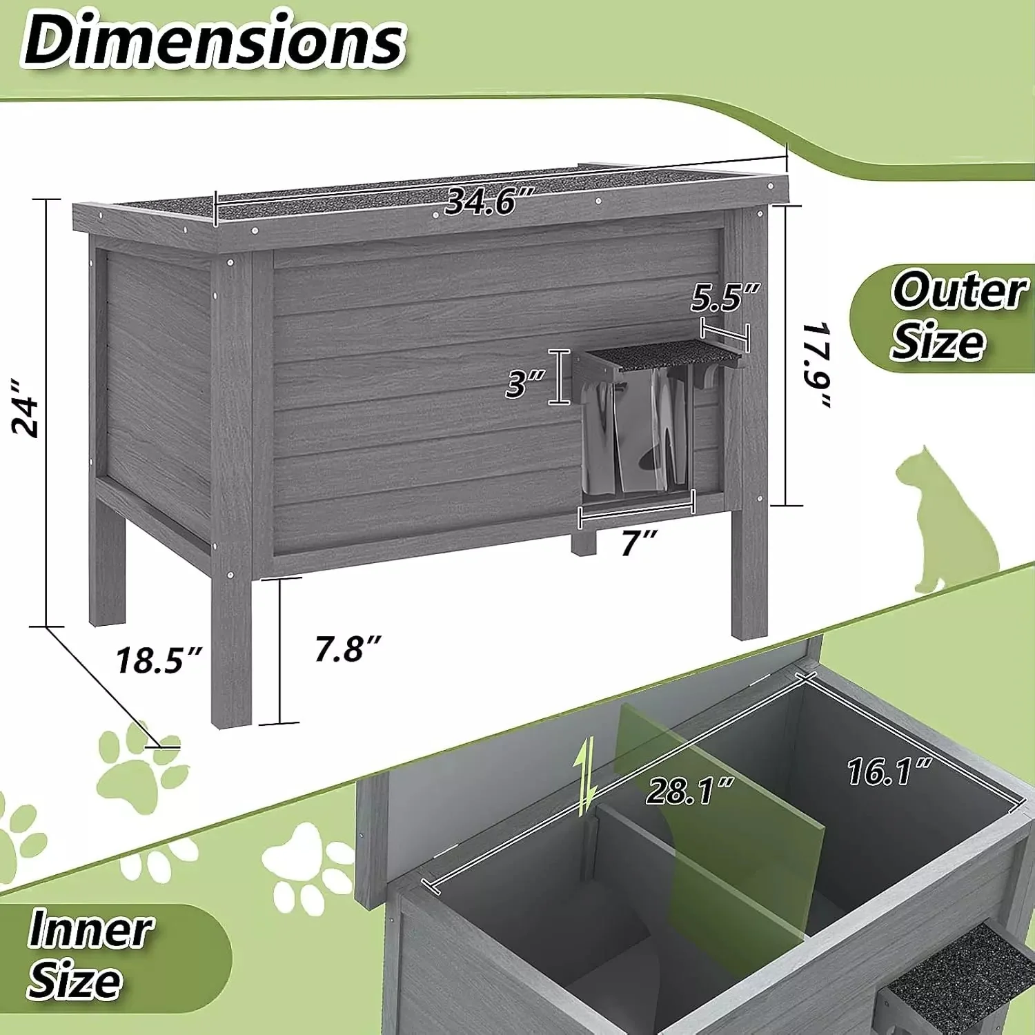 Outdoor Cat House Feral Cat-Shelter - Image 3