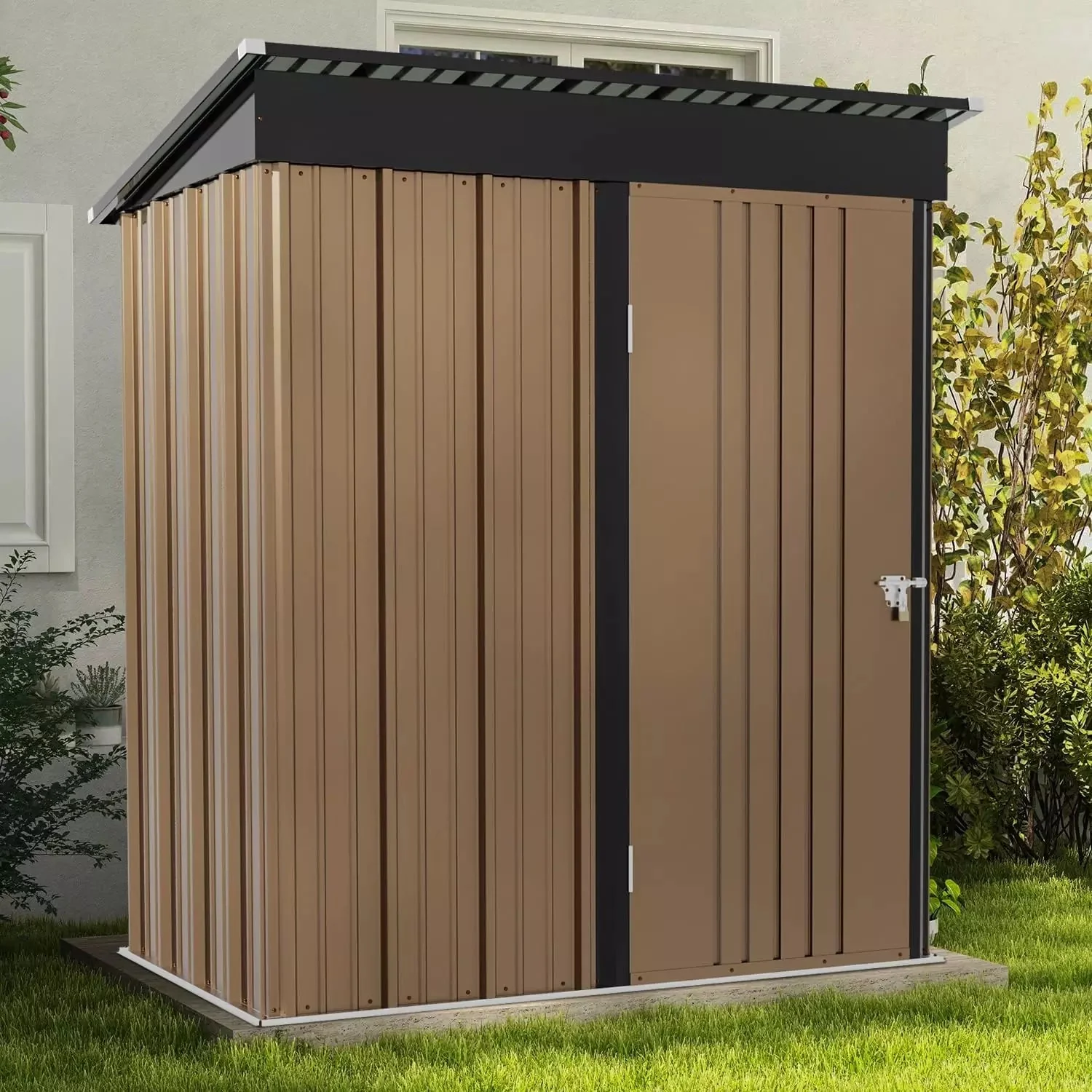 VITESSE Outdoor Storage Metal Shed House with Single Lockable Door - Image 14