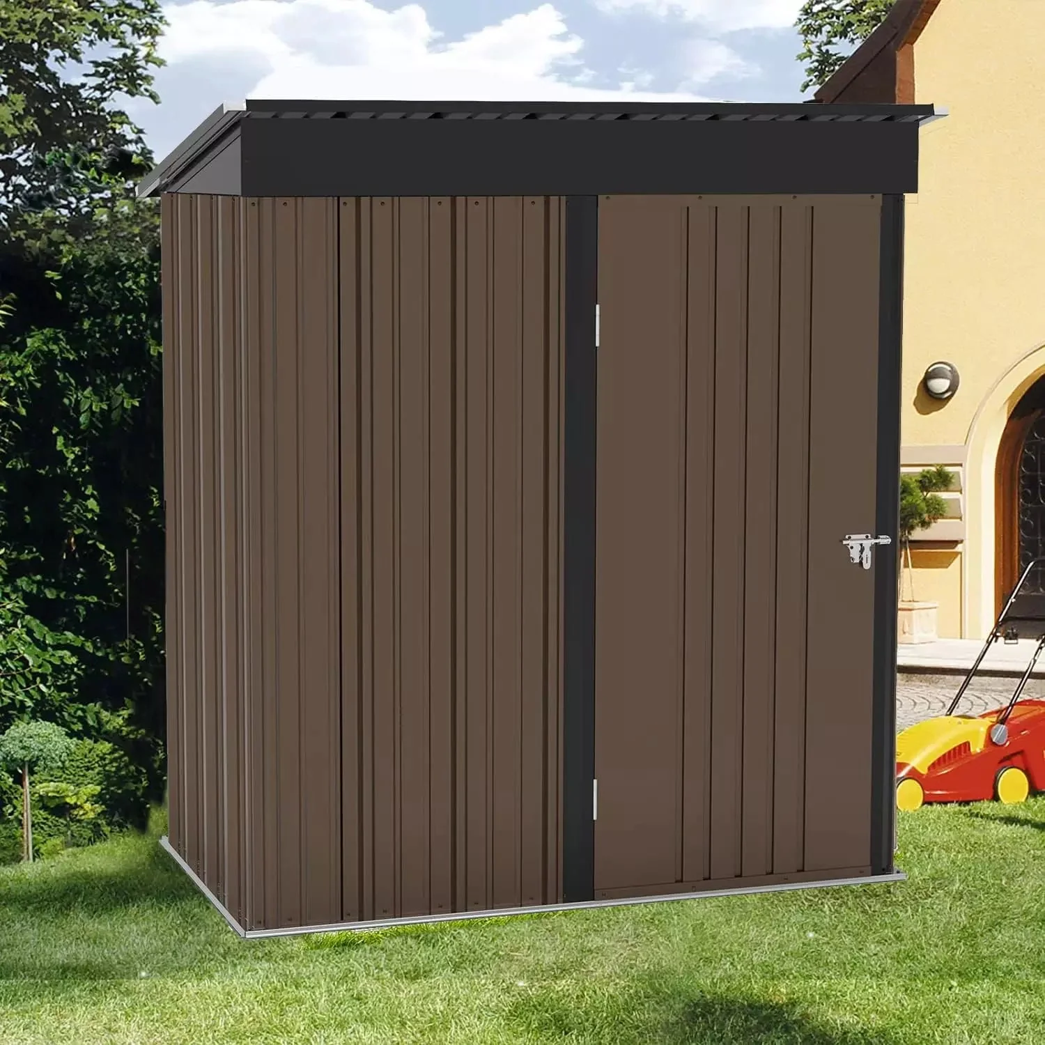 VITESSE Outdoor Storage Metal Shed House with Single Lockable Door - Image 7