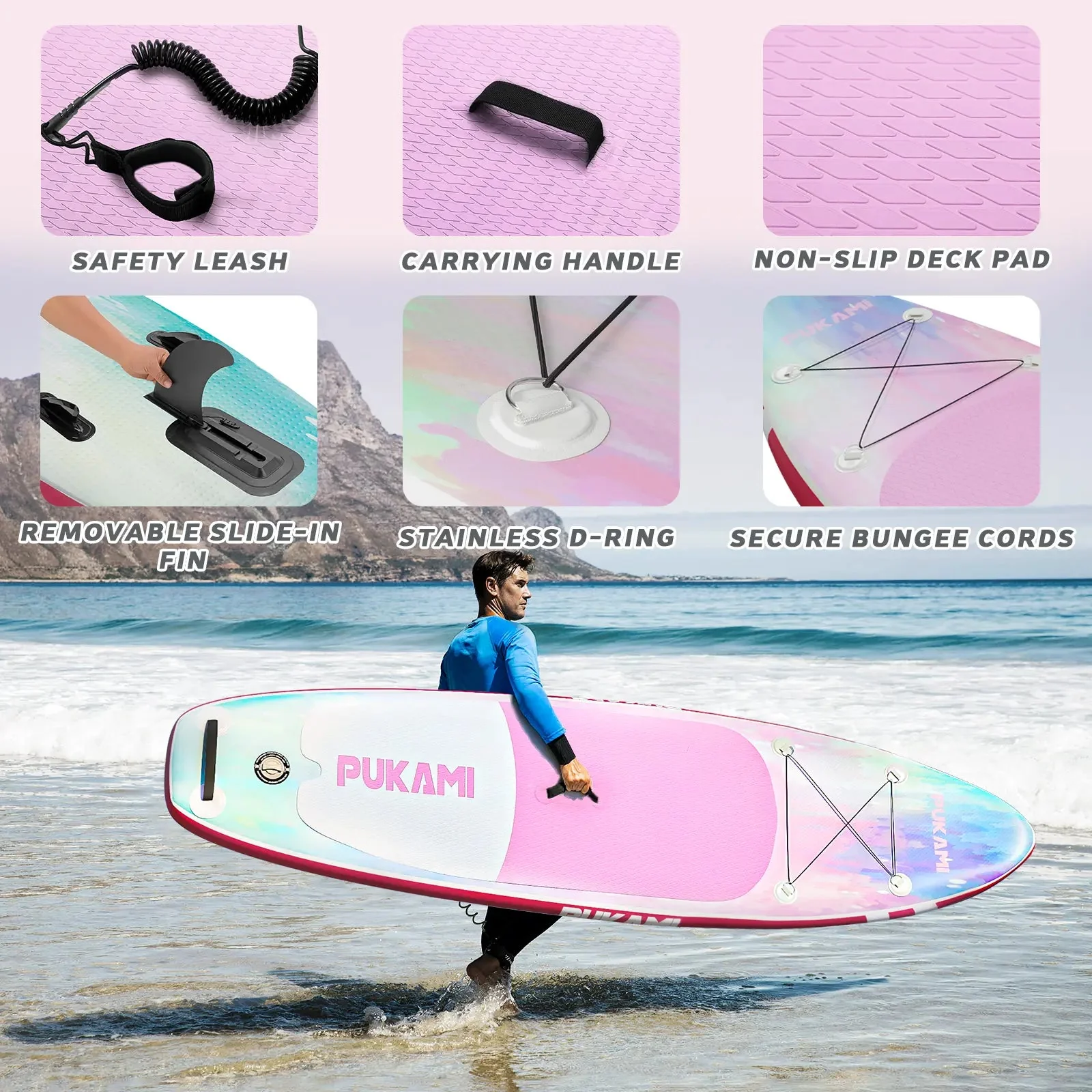 WALEAF 10'6" Inflatable Stand Up Paddle Board with Premium SUP Paddle Board - Image 10