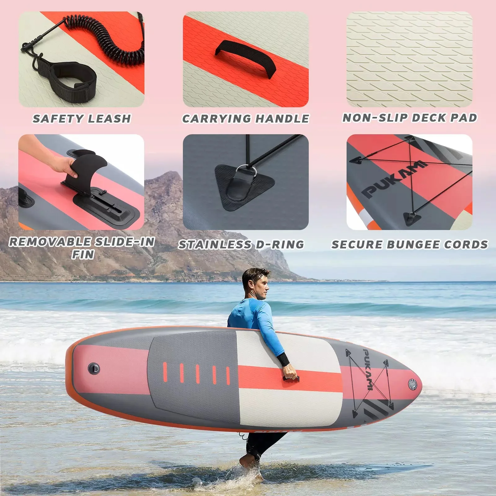 WALEAF 10'6" Inflatable Stand Up Paddle Board with Premium SUP Paddle Board - Image 17