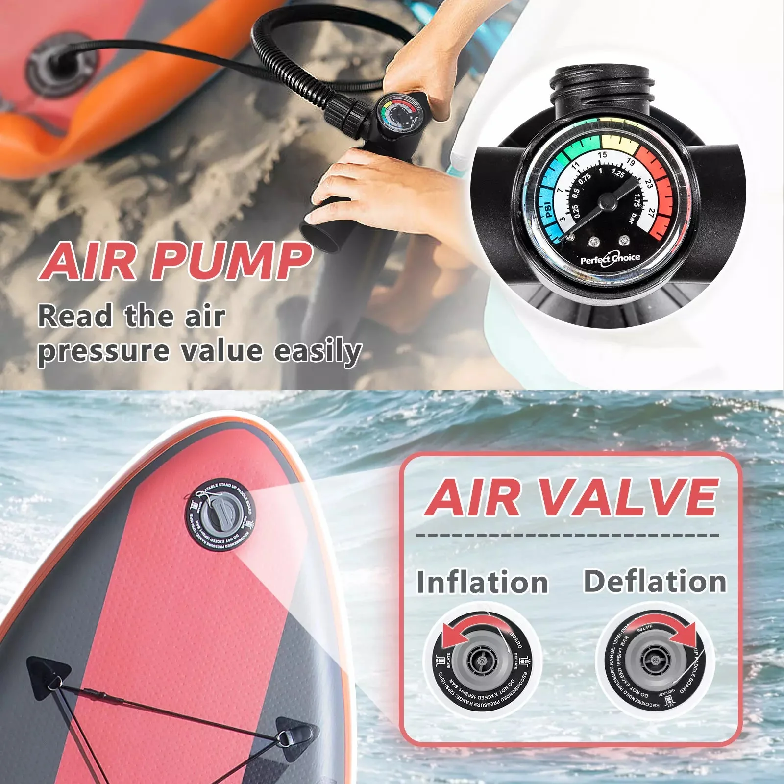 WALEAF 10'6" Inflatable Stand Up Paddle Board with Premium SUP Paddle Board - Image 20
