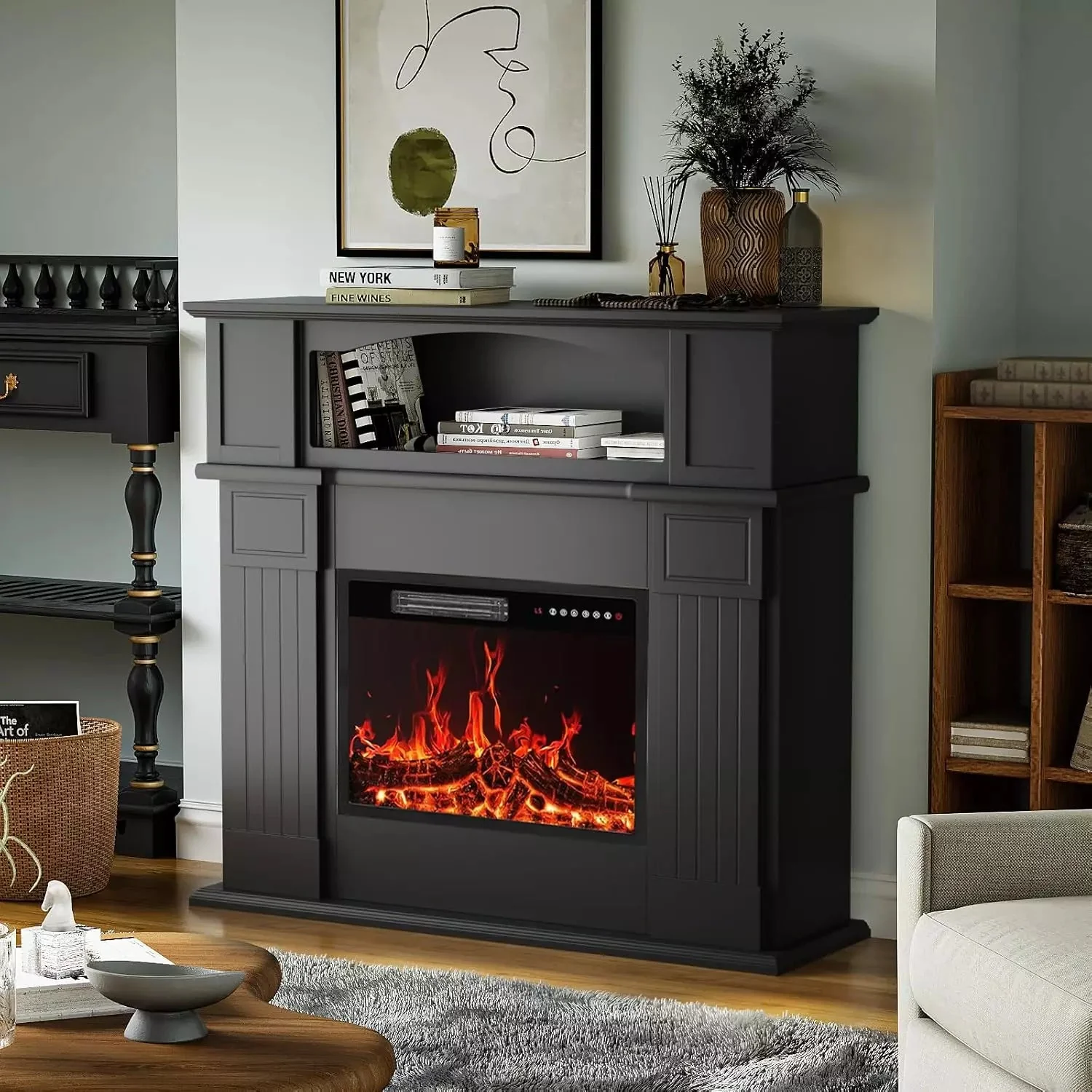 Vitesse 43" Electric Fireplace with Mantel, 23 inch Electric Fireplace Insert - Image 16