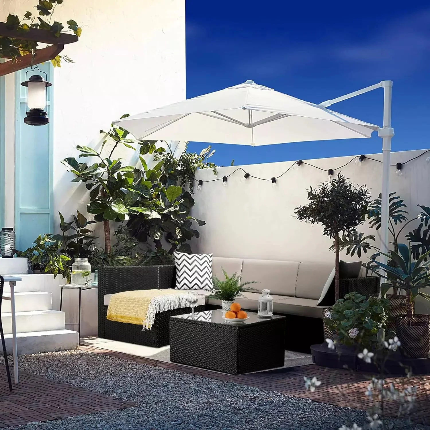 Vitesse 5 Pieces Patio Furniture Sets, Outdoor Sectional Sofa with Table PF02 - Image 6