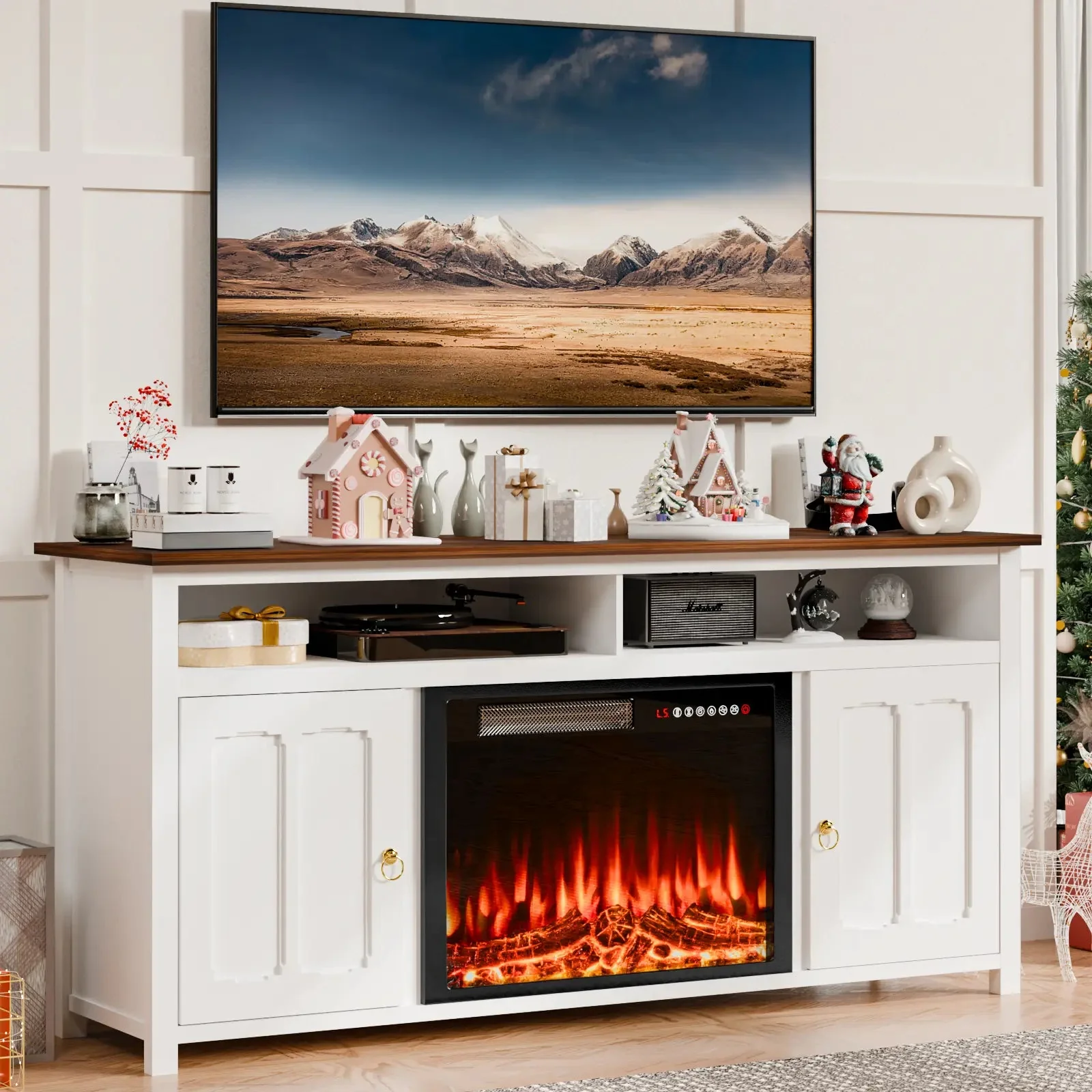Vitesse 58" Fireplace TV Stand for TVs up to 65", Entertainment Center with 23" Electric Fireplace - Image 9