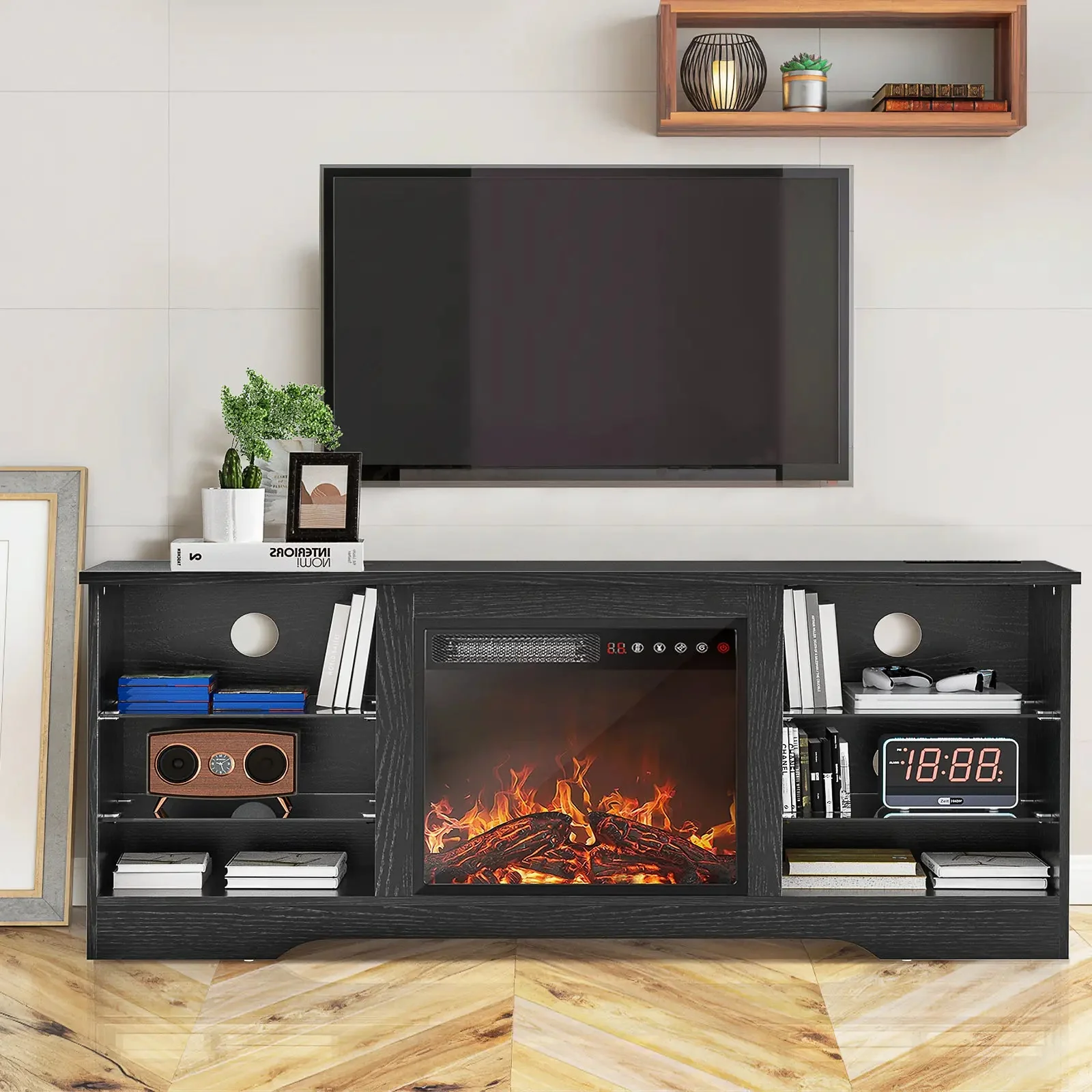 Bossin 58 Inches Fireplace TV Stand with 18''Fireplace - Image 30