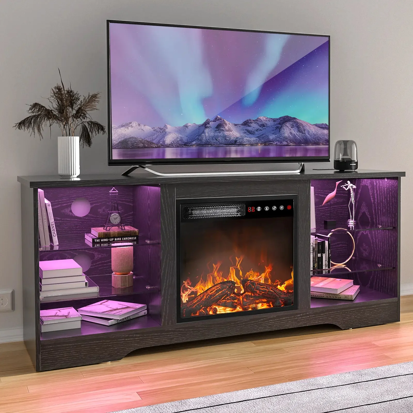 Vitesse 58 Inches Fireplace TV Stand for TVs up to 65 Inches Console with 18'' Electric Fireplace - Image 29
