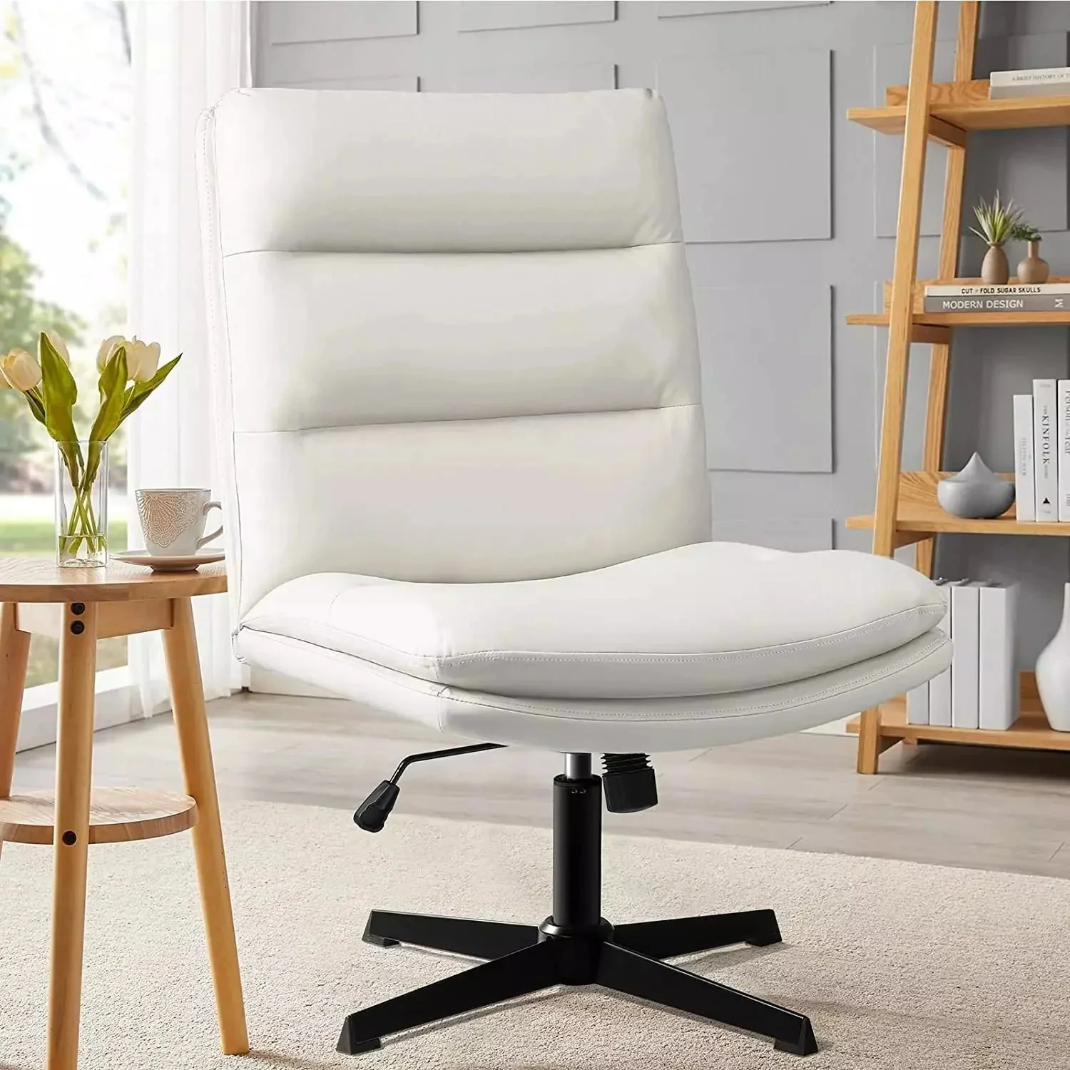 Vitesse Armless Pu Leather High Back Wide Seat Office Desk Chair - Image 15