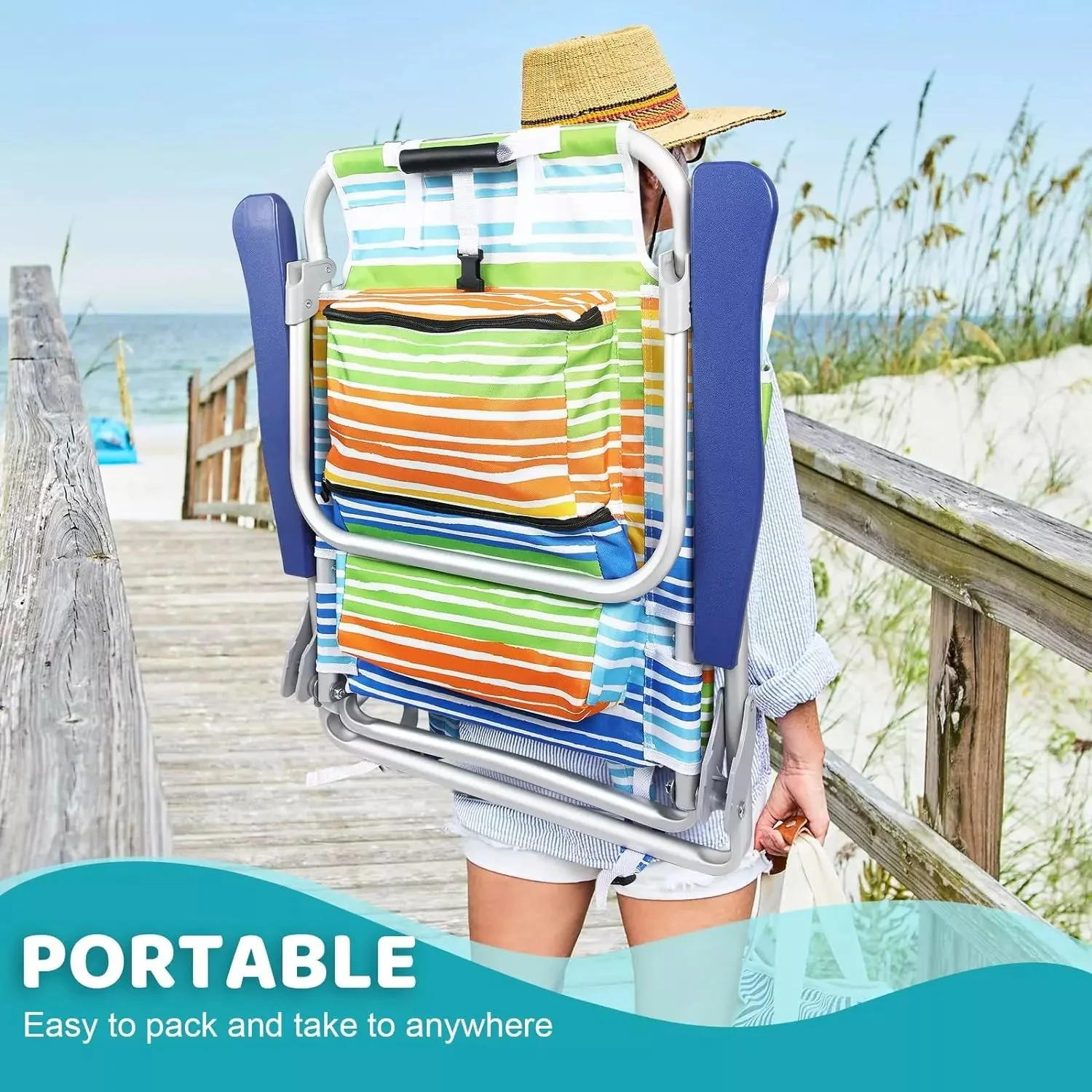 VITESSE Backpack Beach Chairs for Adults,Camping Chairs with Headrest - Image 15