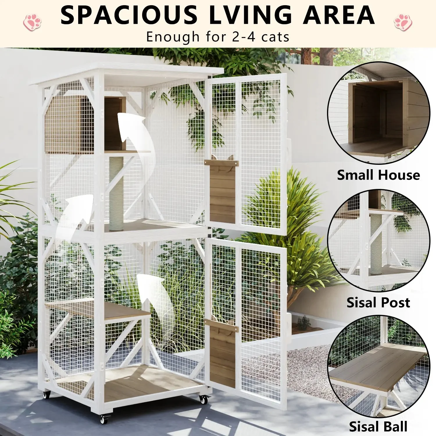VITESSE Double Layer Mobile Cat Cages - Image 11