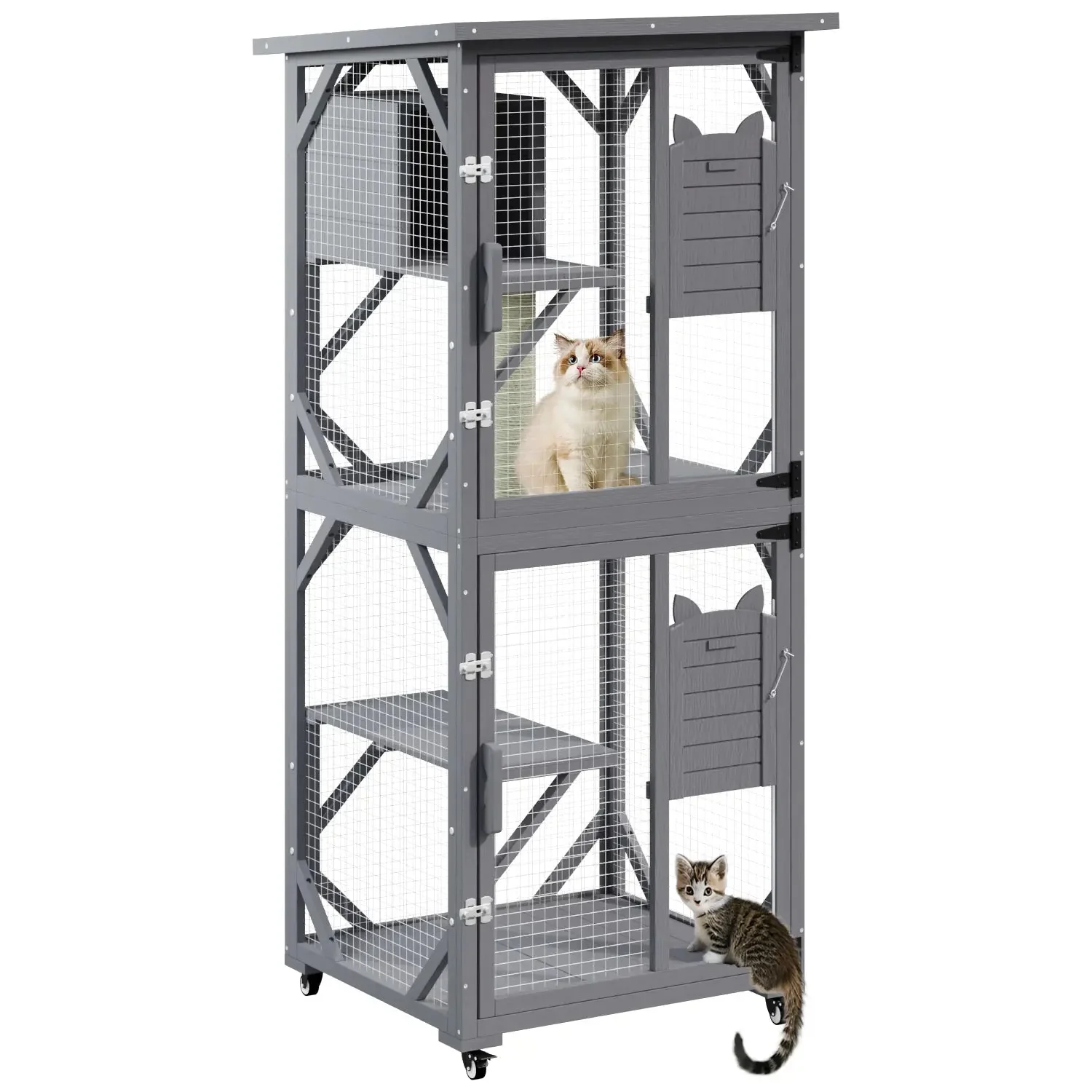 VITESSE Double Layer Mobile Cat Cages - Image 15