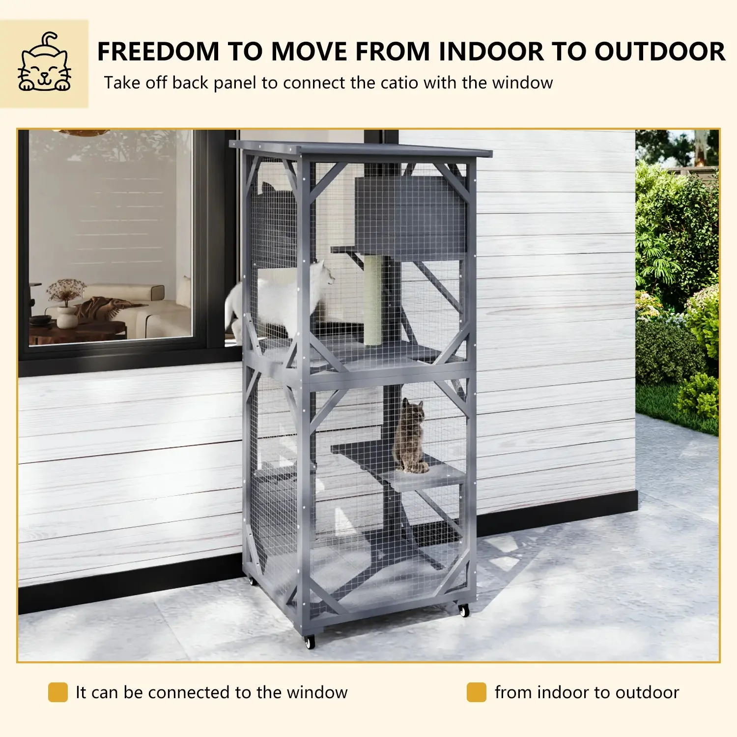 VITESSE Double Layer Mobile Cat Cages - Image 16