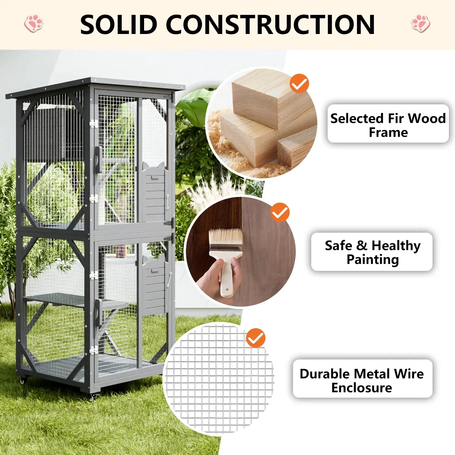 VITESSE Double Layer Mobile Cat Cages - Image 18
