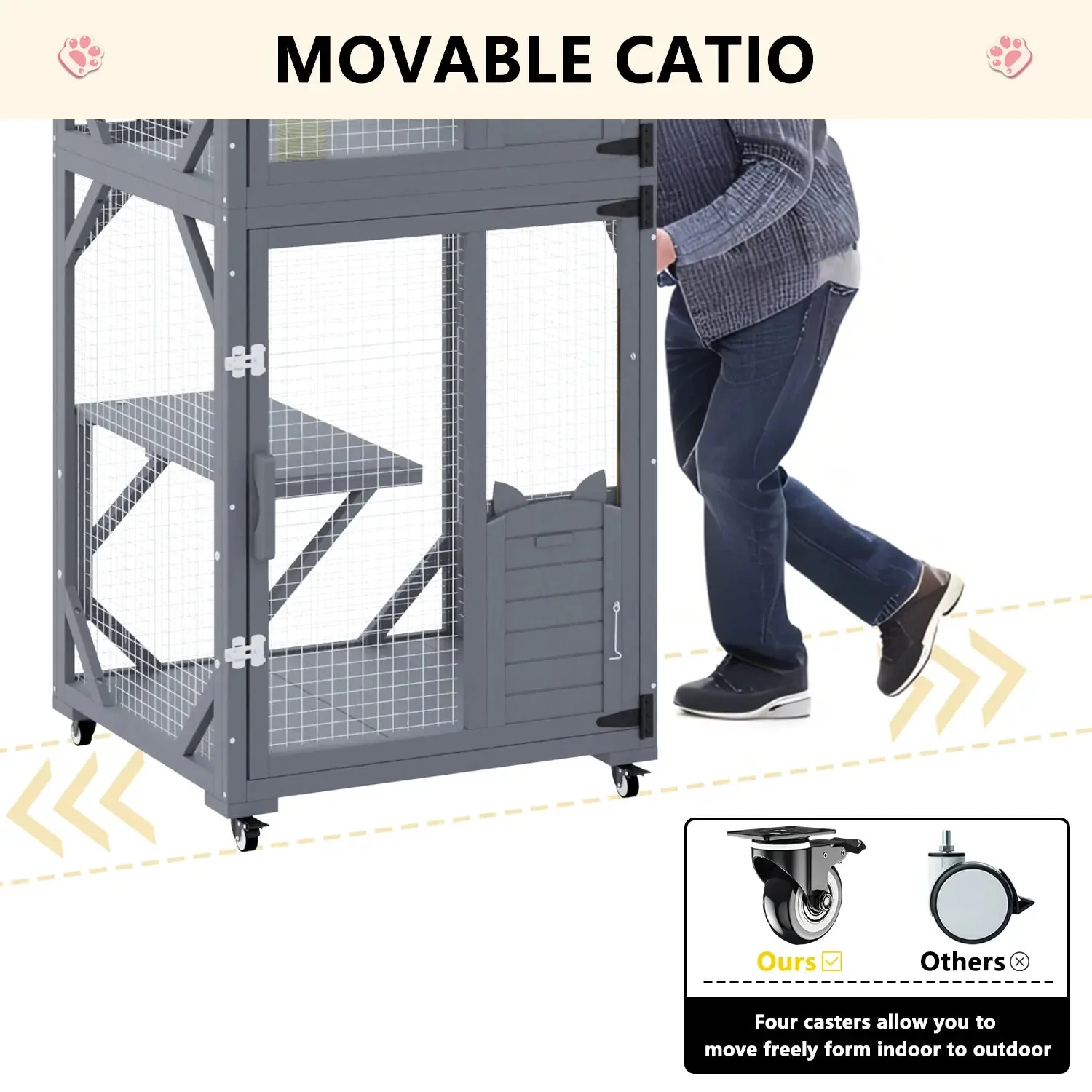 VITESSE Double Layer Mobile Cat Cages - Image 19
