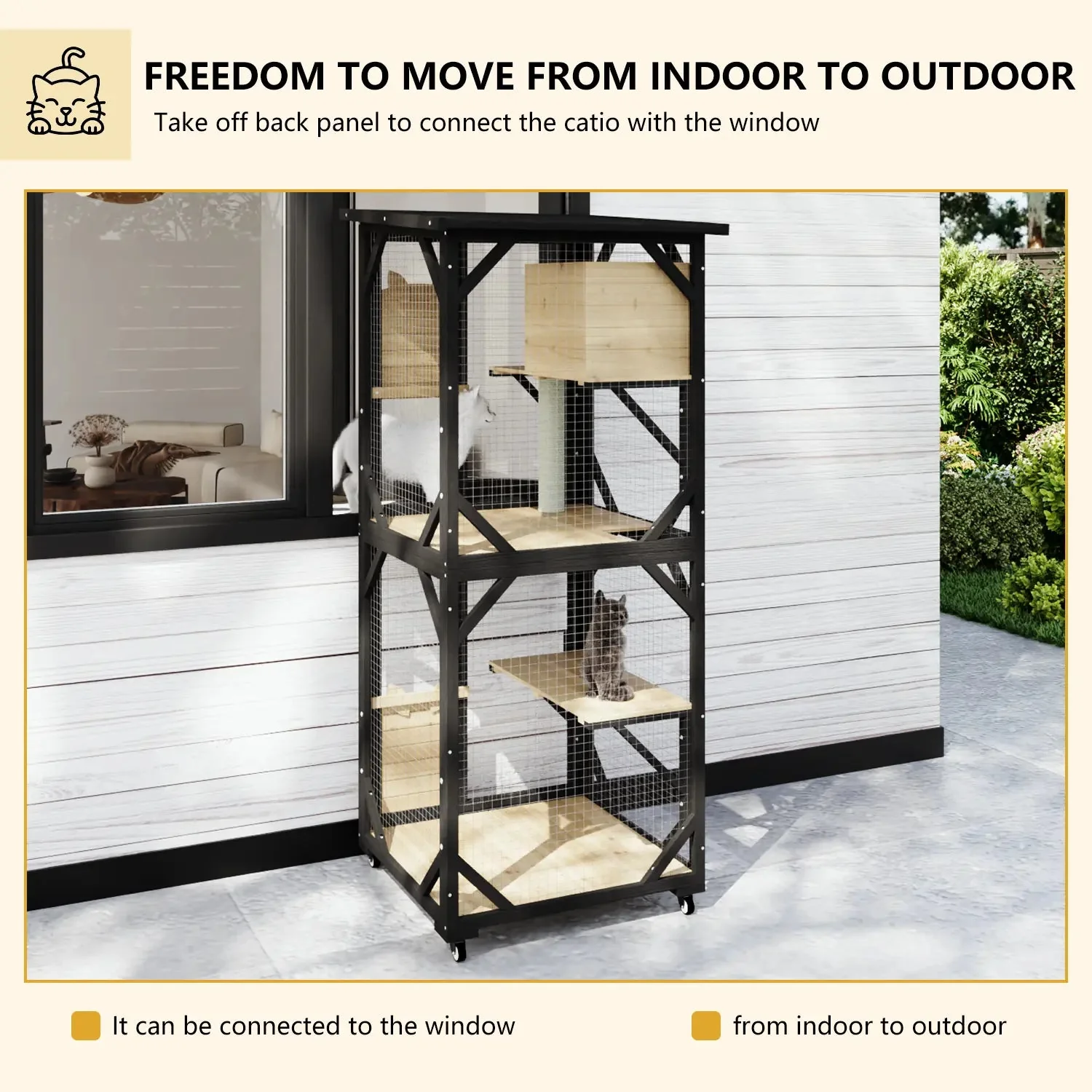 VITESSE Double Layer Mobile Cat Cages - Image 2