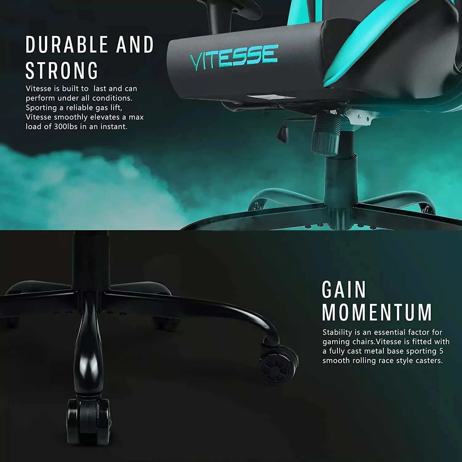 VITESSE Ergonomic Leather Gaming Chair, Reclining PC Gaming Chair VGC01 - Image 51
