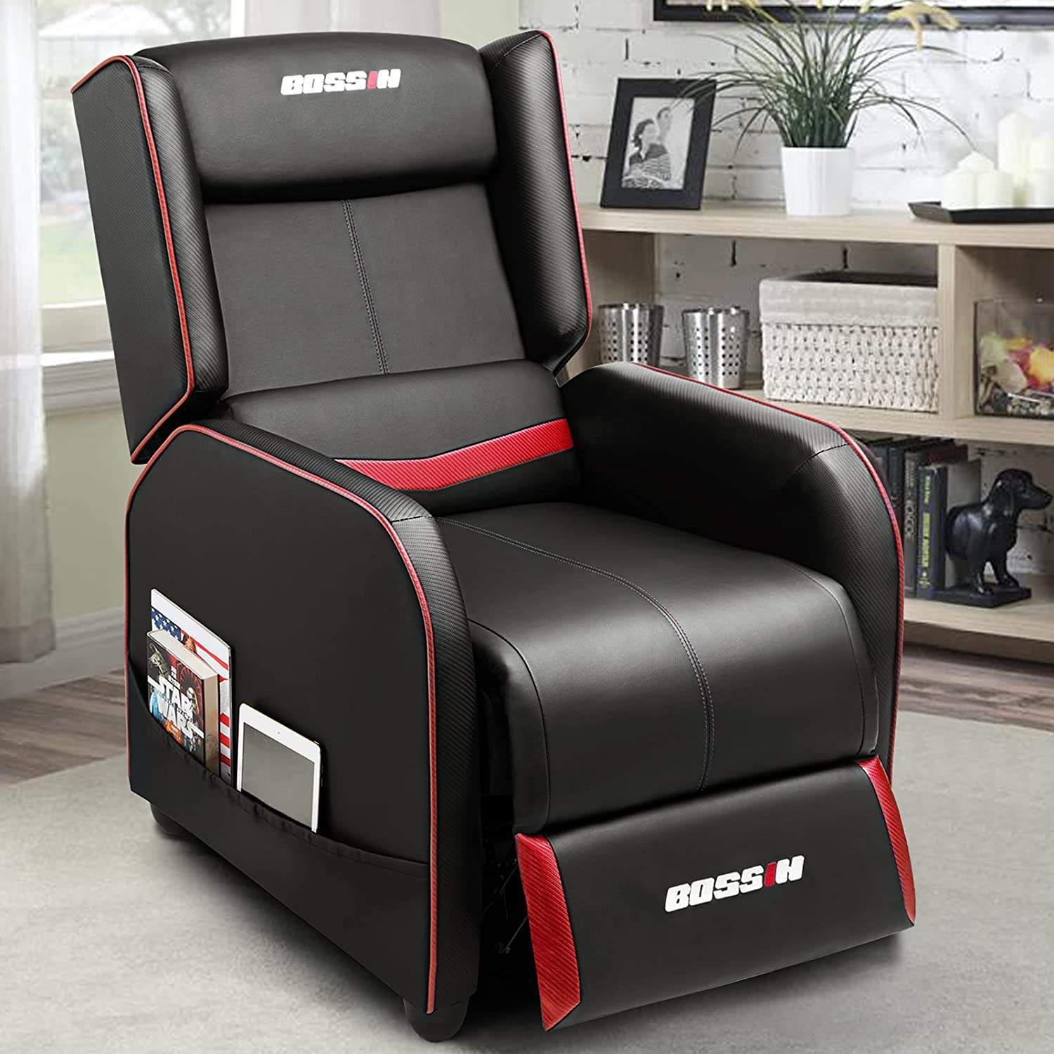 Vitesse Ergonomic Gaming Recliner Chair,PU Leather Recliner Seating Sofa BGR01 - Image 36
