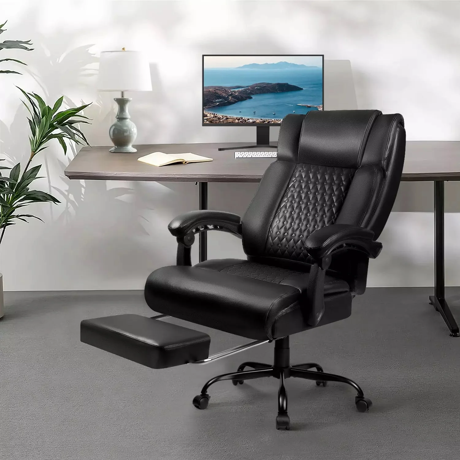 VITESSE Office Chair,Executive Heavy Duty Office Chair with Foot Rest - Image 3