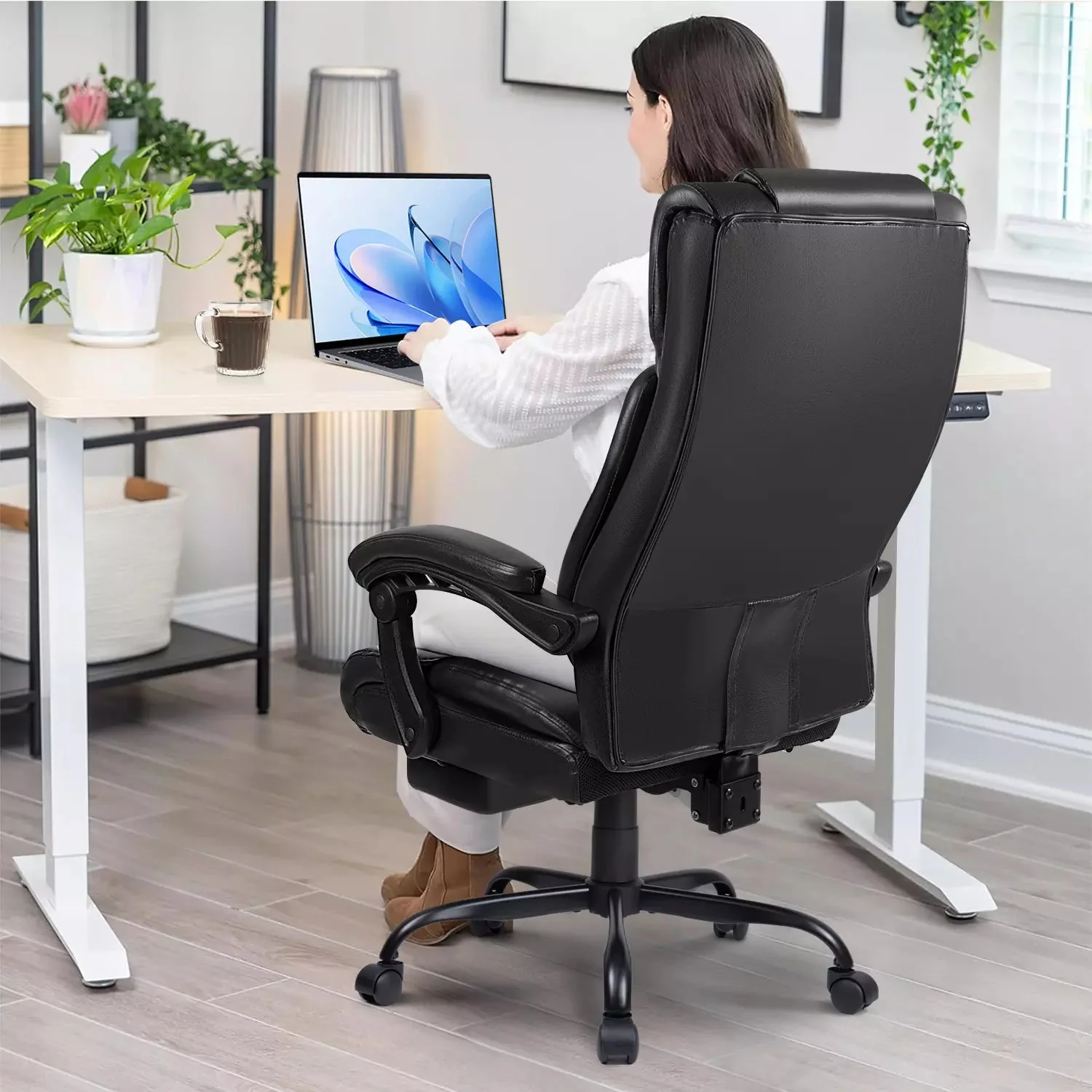 VITESSE Office Chair,Executive Heavy Duty Office Chair with Foot Rest - Image 7