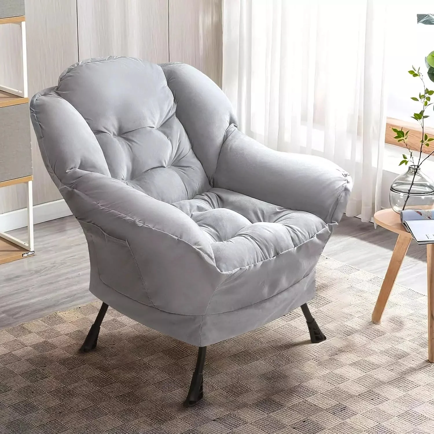 VITESSE Fabric Lazy Chair for Adults,Modern Comfortable Soft Sofa - Image 15