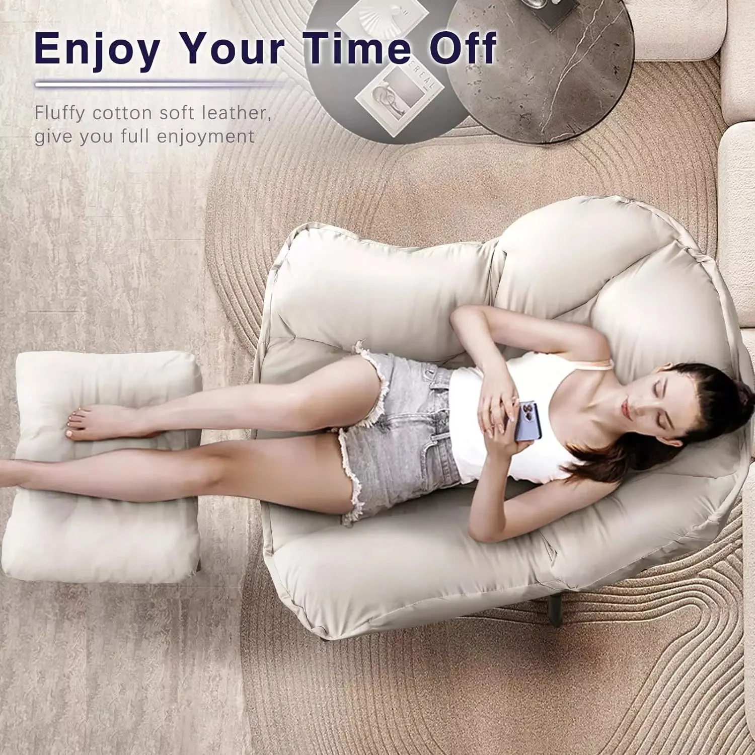 Vitesse Fabric Lazy Chair,Modern Comfortable Soft Sofa for Adults - Image 24
