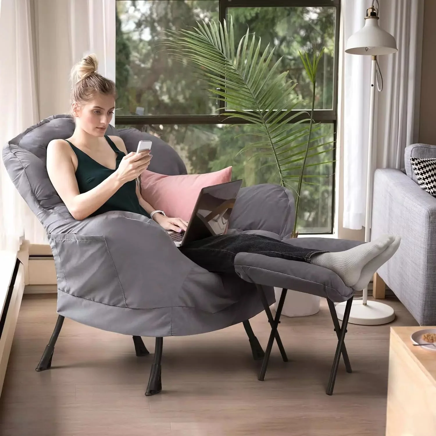Vitesse Fabric Lazy Chair,Modern Comfortable Soft Sofa for Adults - Image 34
