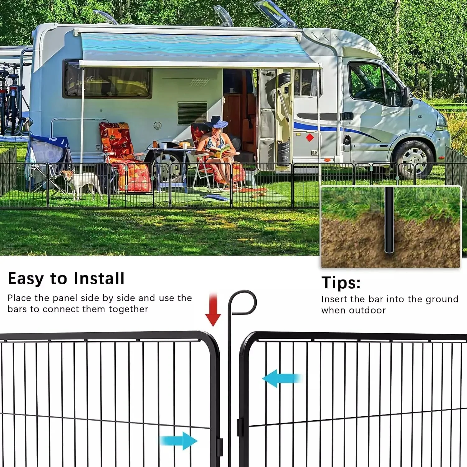 Vitesse Heavy Duty Metal Dog Playpen for Outdoor - Image 11