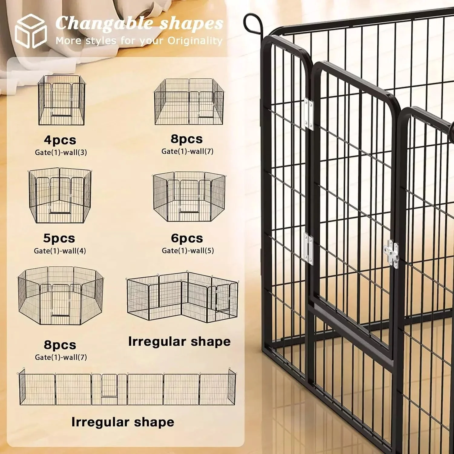 Vitesse Heavy Duty Metal Dog Playpen for Outdoor - Image 17