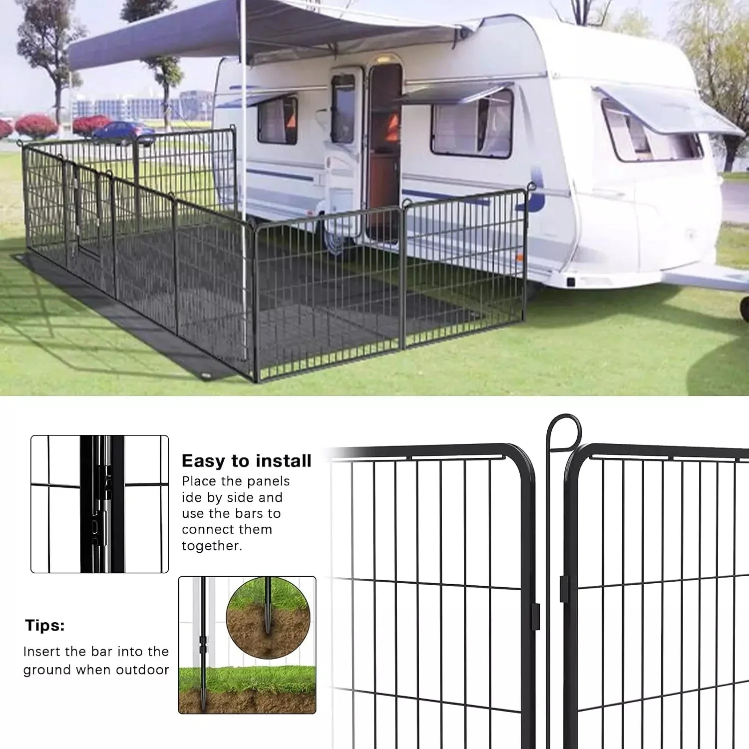 Vitesse Heavy Duty Metal Dog Playpen for Outdoor - Image 18