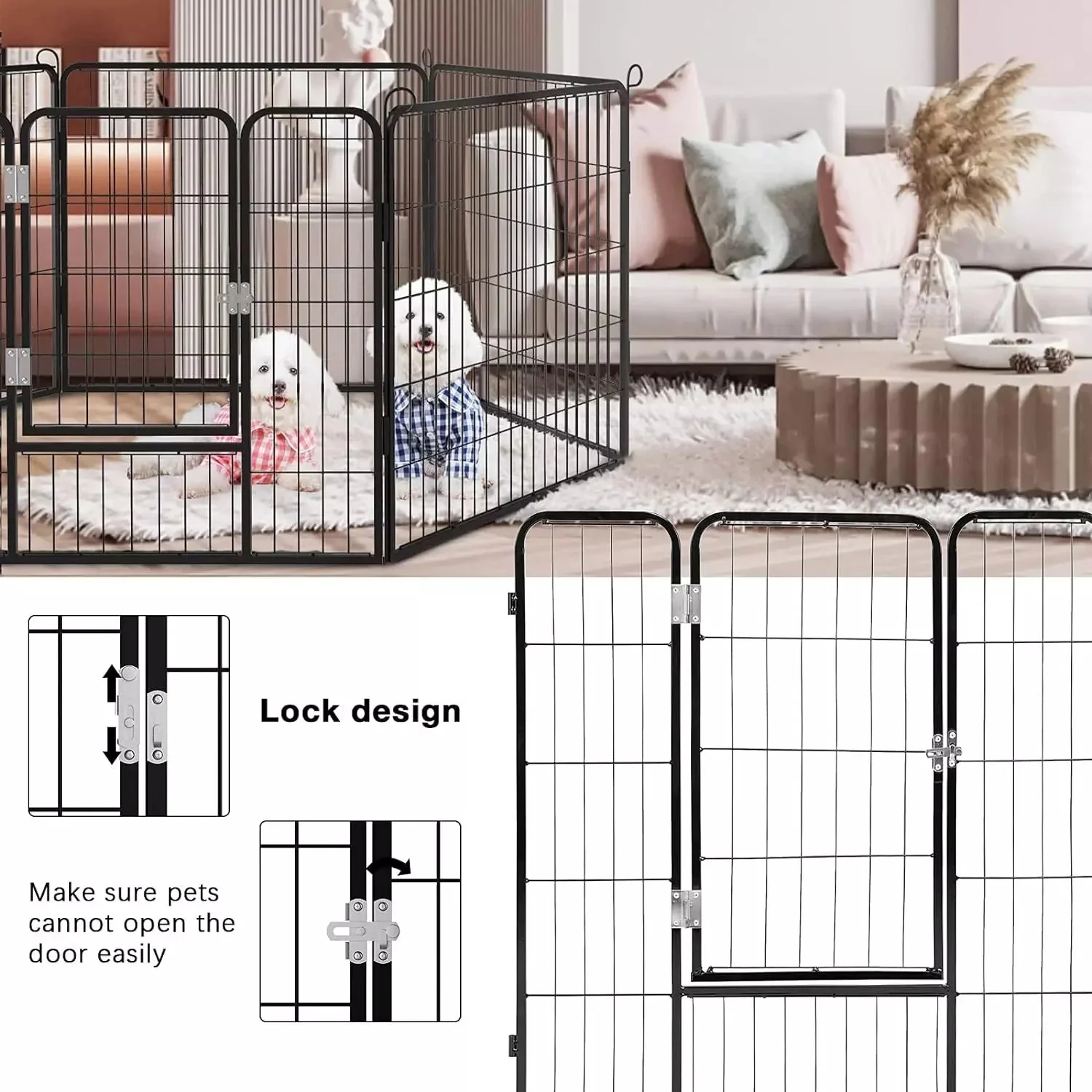 Vitesse Heavy Duty Metal Dog Playpen for Outdoor - Image 19