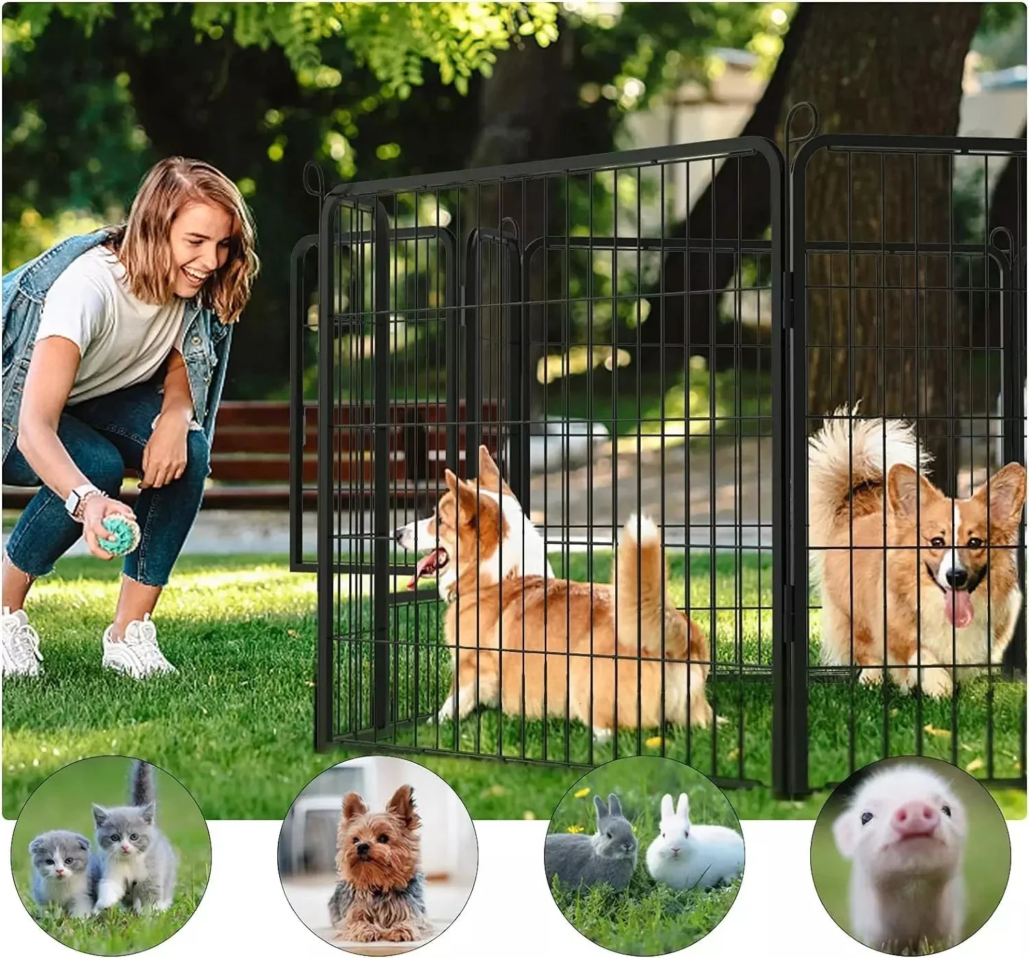 Vitesse Heavy Duty Metal Dog Playpen for Outdoor - Image 23