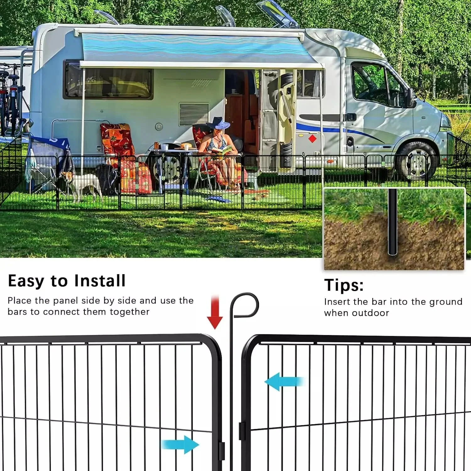 Vitesse Heavy Duty Metal Dog Playpen for Outdoor - Image 24