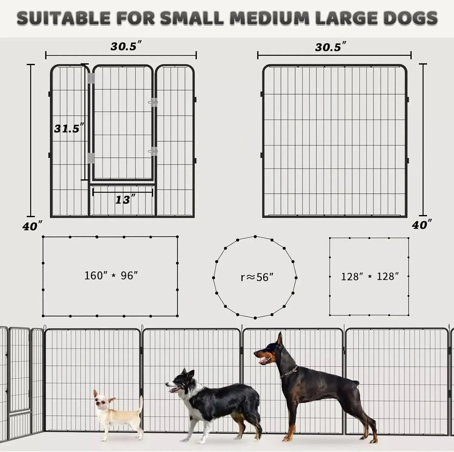 Vitesse Heavy Duty Metal Dog Playpen for Outdoor - Image 32