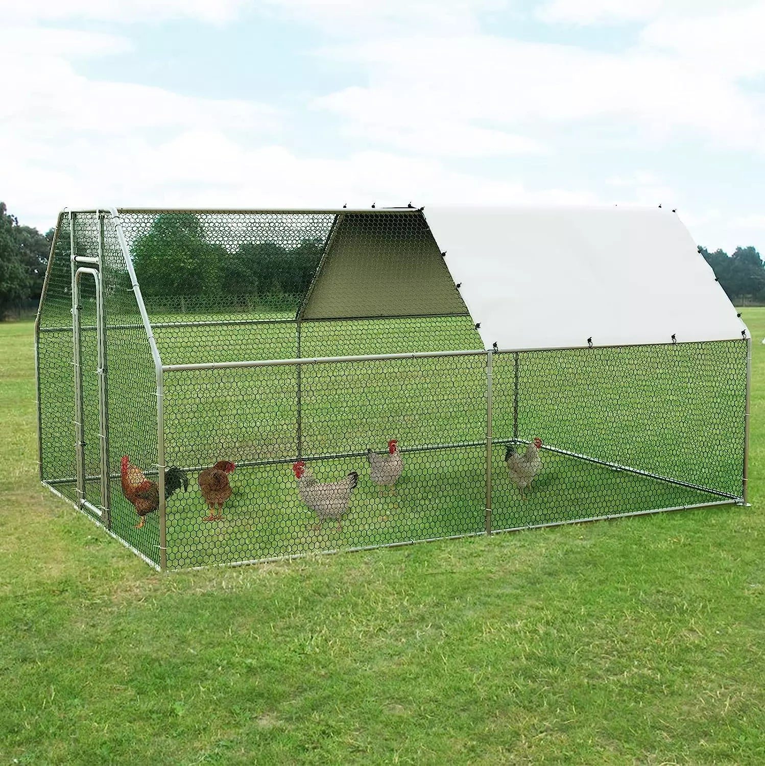 Vitesse Large Metal Chicken Coop with Waterproof and Anti-UV Cover CC02 - Image 16