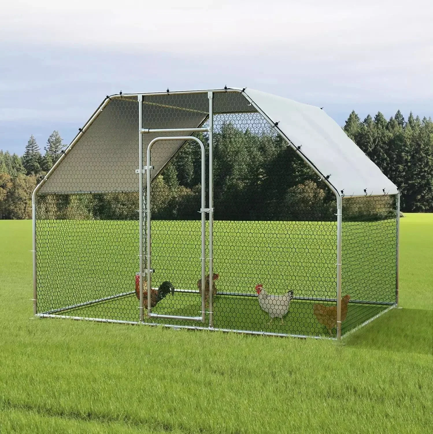 Vitesse Large Metal Chicken Coop with Waterproof and Anti-UV Cover CC02 - Image 2