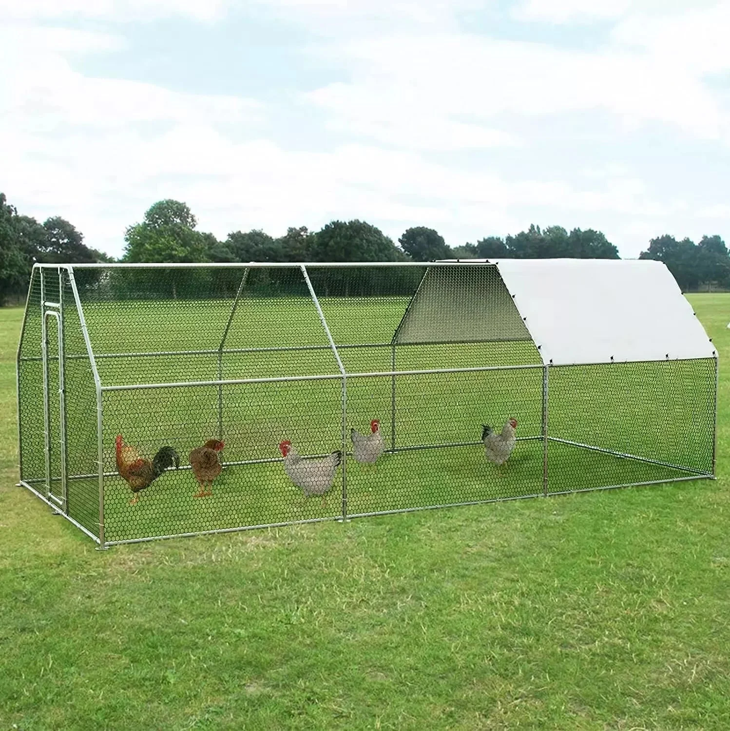 Vitesse Large Metal Chicken Coop with Waterproof and Anti-UV Cover CC02 - Image 23