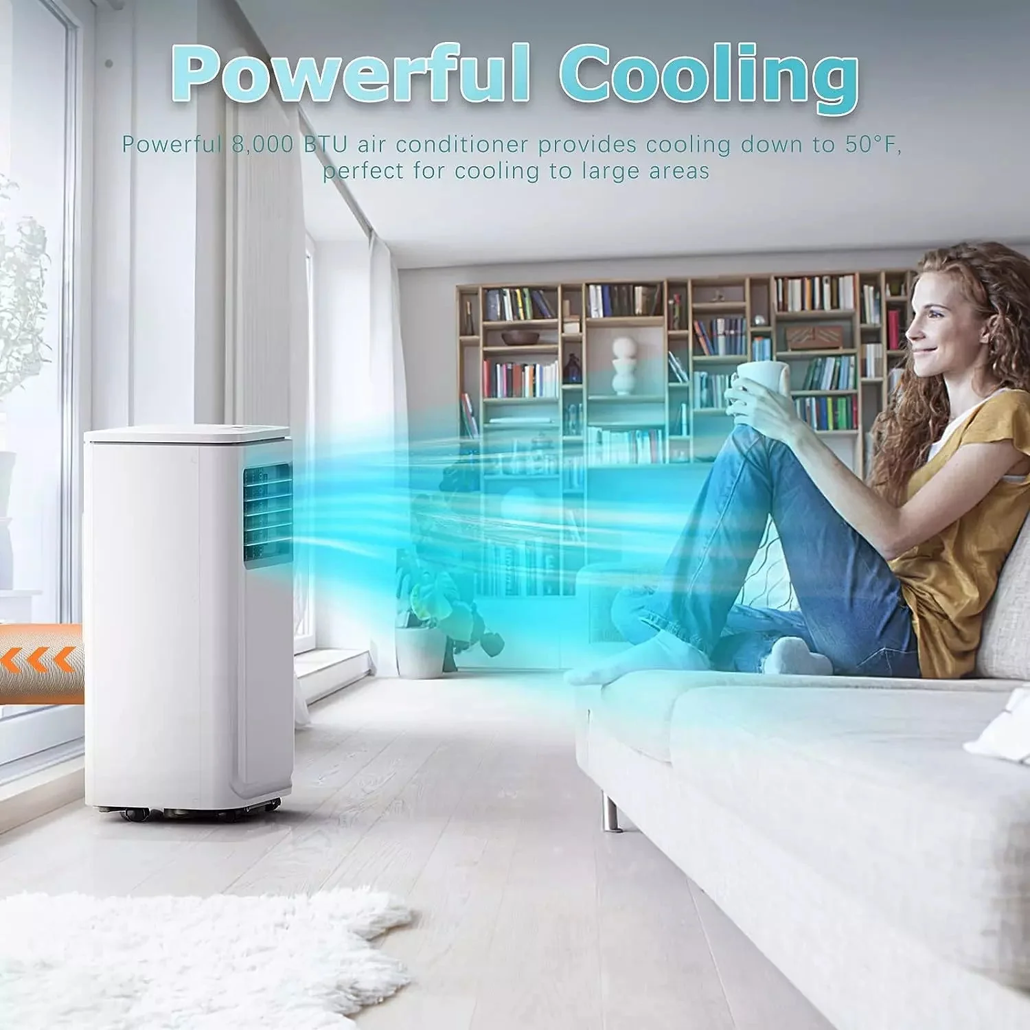 Vitesse Portable Air Conditioners with Remote Control,3 in 1 Compact Cooling Unit up to 350 Sq,White - Image 15