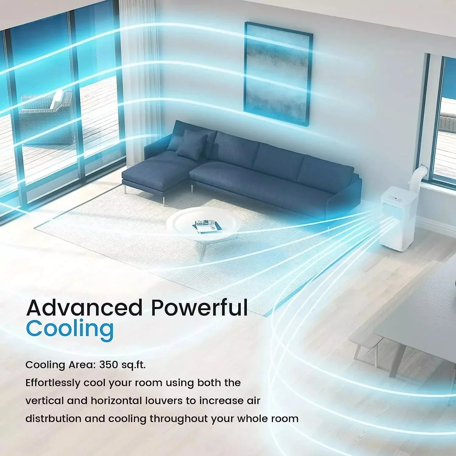 Vitesse Portable Air Conditioners with Remote Control,3 in 1 Compact Cooling Unit up to 350 Sq - Image 10