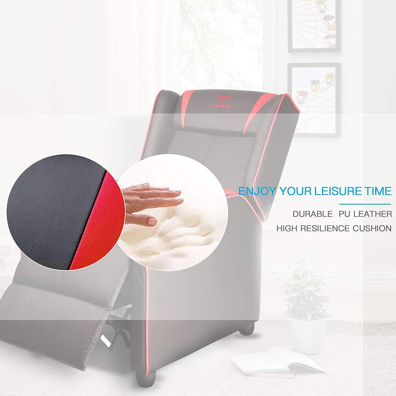 VITESSE Racing Style Single Gaming Recliner & Sofa, Theater Seat VGR02 - Image 18