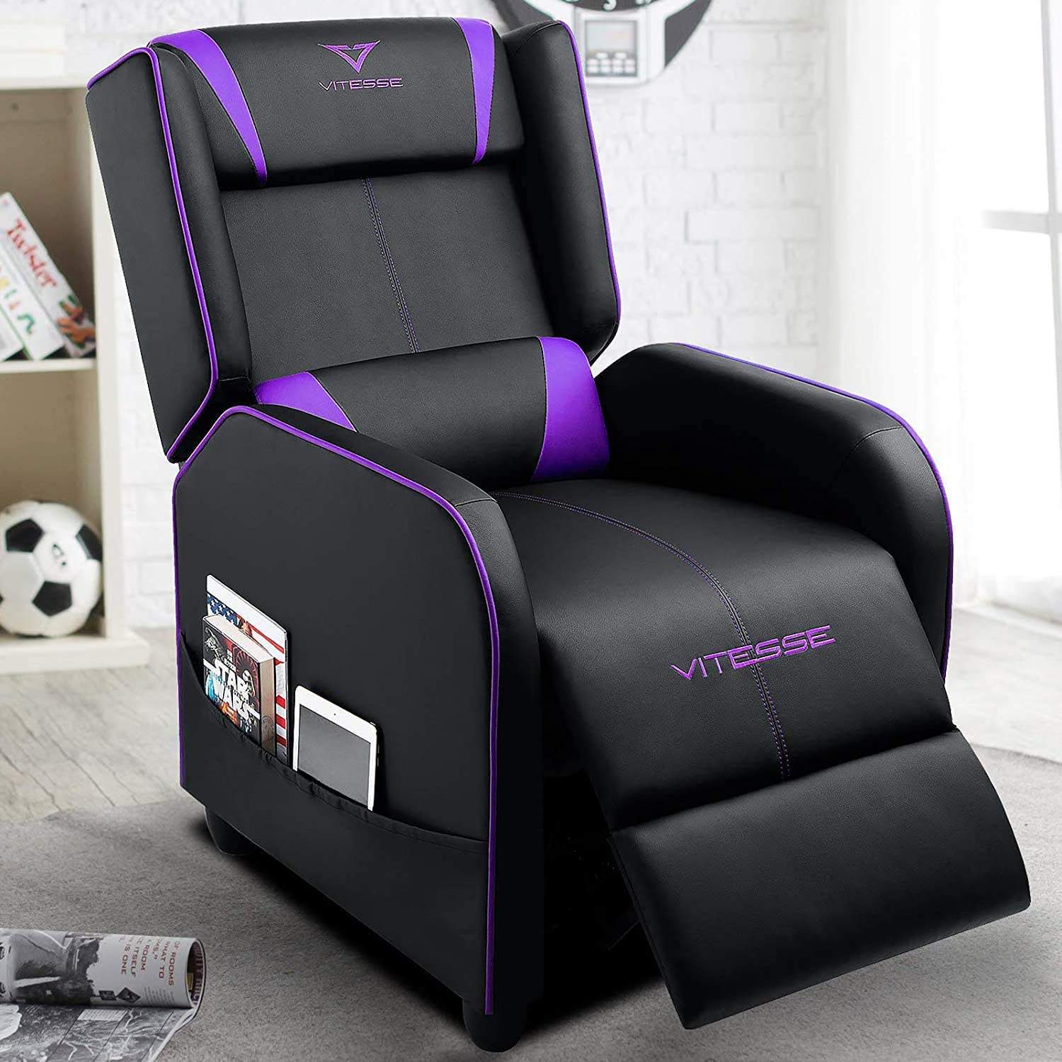 VITESSE Racing Style Single Gaming Recliner & Sofa, Theater Seat VGR02 - Image 29