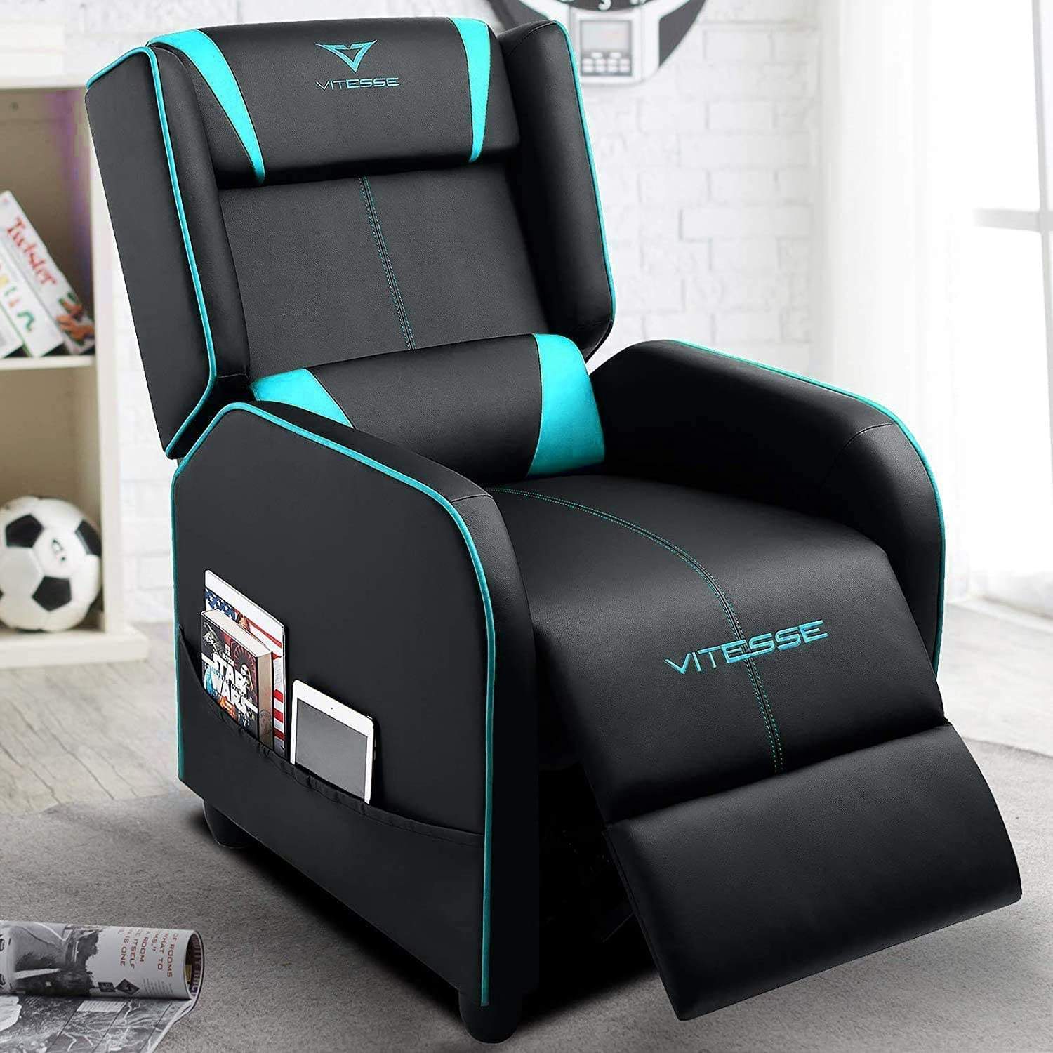 VITESSE Racing Style Single Gaming Recliner & Sofa, Theater Seat VGR02 - Image 36