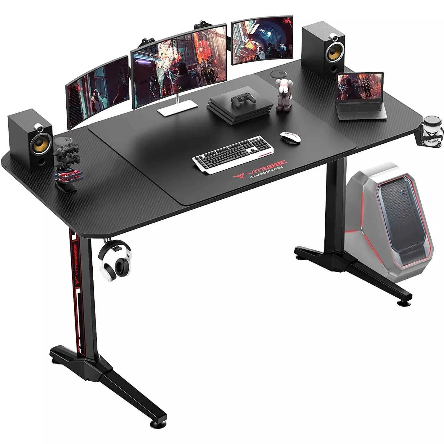 Vitesse T-Shaped Esport PC Gaming Desk, Ergonomic Office Computer Table TD01 - Image 15