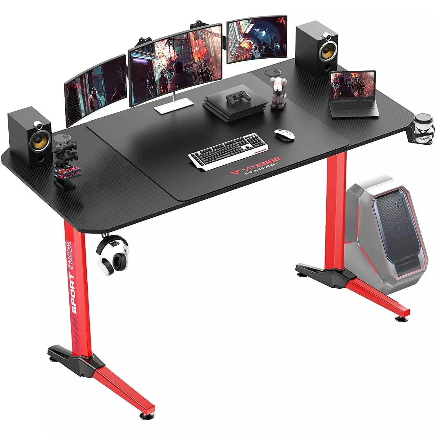 Vitesse T-Shaped Esport PC Gaming Desk, Ergonomic Office Computer Table TD01 - Image 24