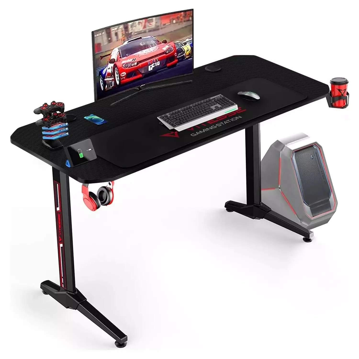 Vitesse T-Shaped Esport PC Gaming Desk, Ergonomic Office Computer Table TD01 - Image 31