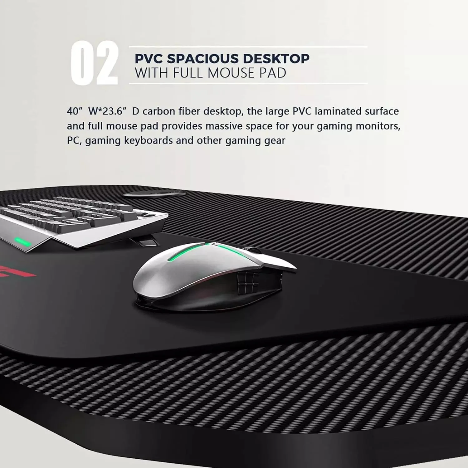 Vitesse T-Shaped Esport PC Gaming Desk, Ergonomic Office Computer Table TD01 - Image 35