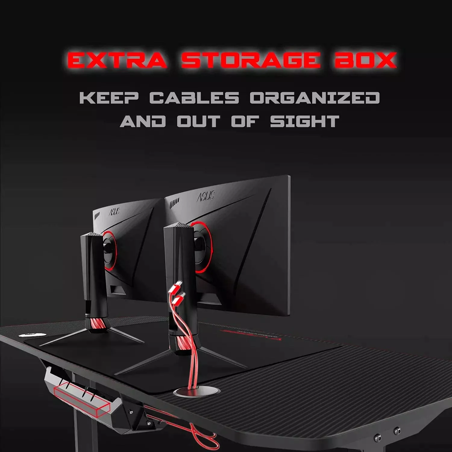 Vitesse T-Shaped Esport PC Gaming Desk, Ergonomic Office Computer Table TD01 - Image 5