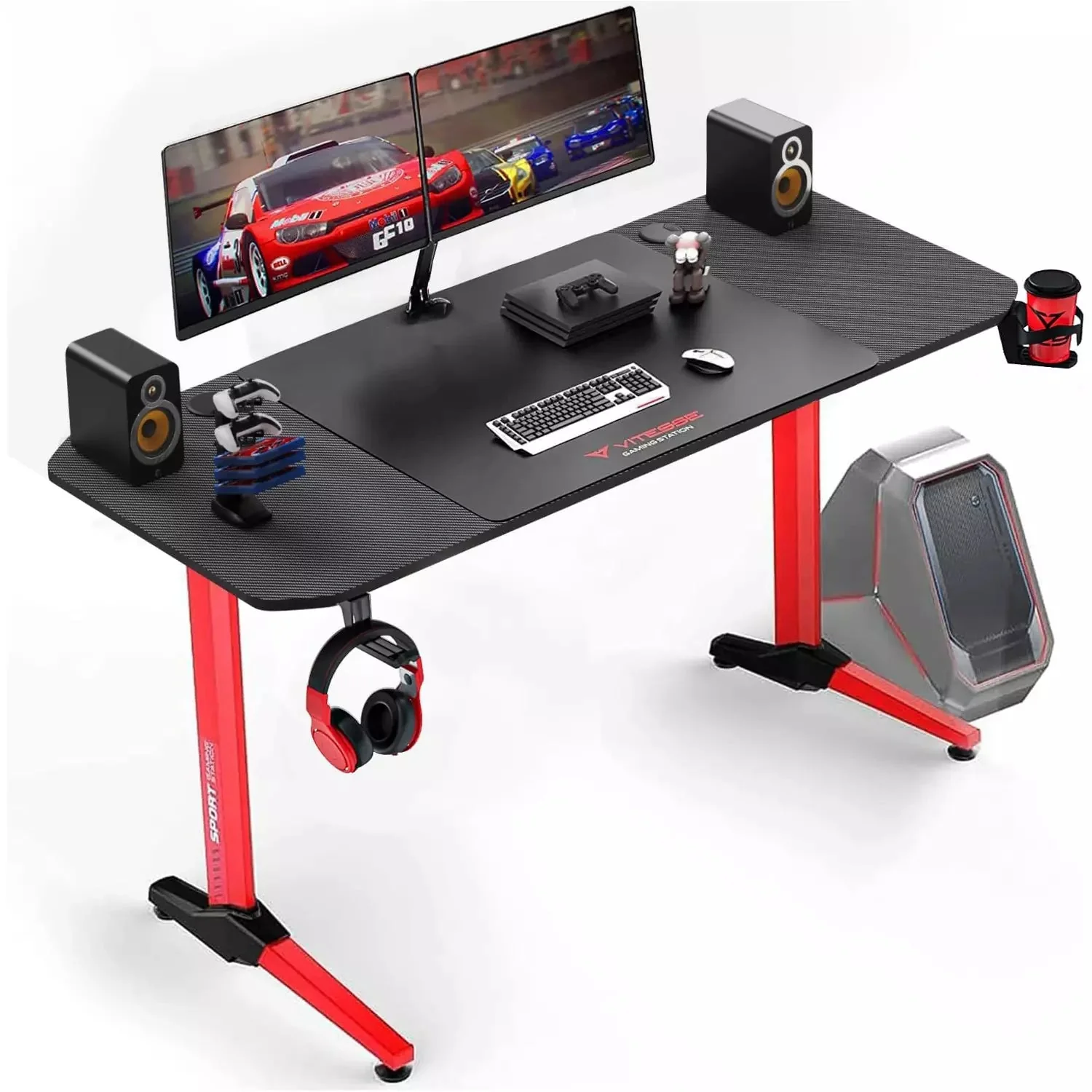 Vitesse T-Shaped Esport PC Gaming Desk, Ergonomic Office Computer Table TD01 - Image 8