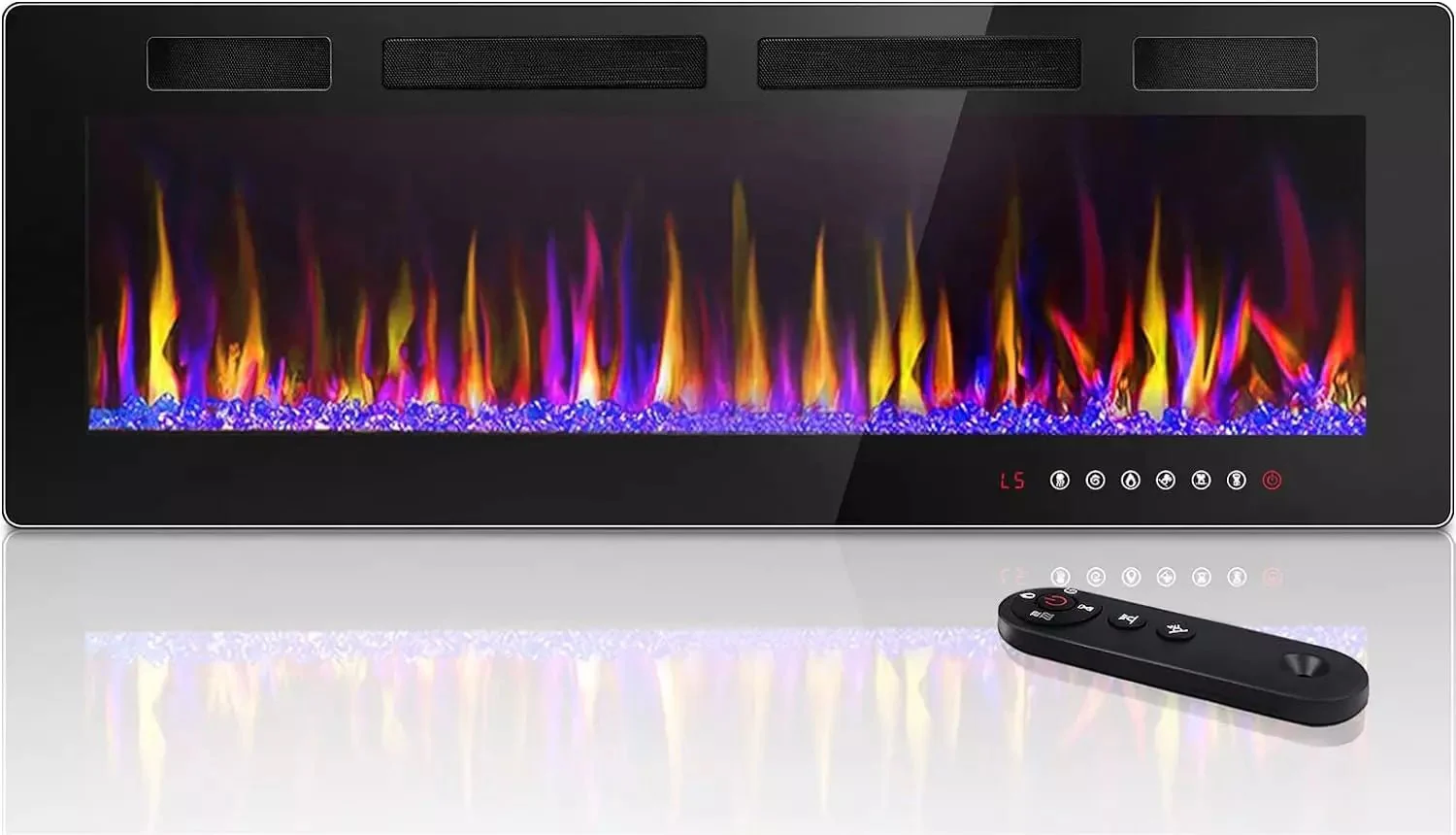 Vitesse Ultra-Thin Electric Fireplace Recessed and Wall Mounted - Image 10
